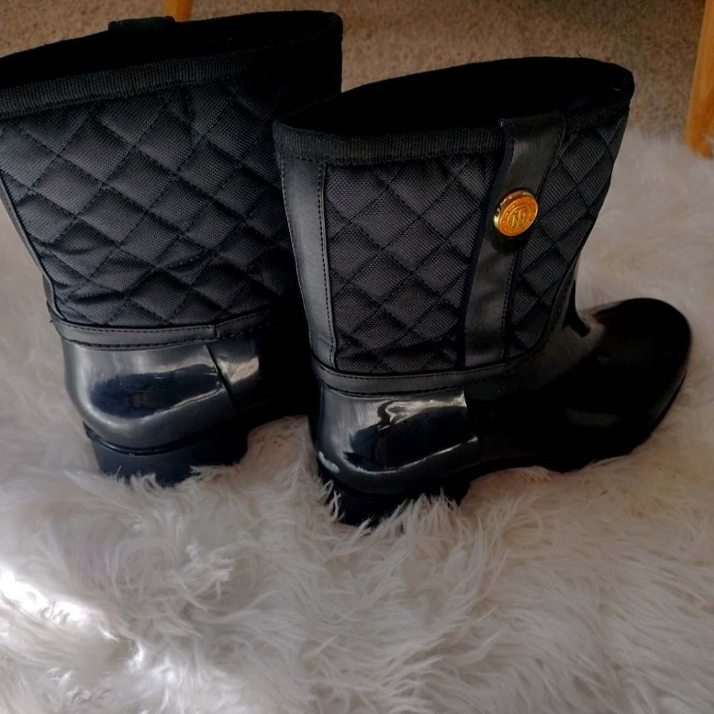 Tommy Hilfiger Black Rain Boots